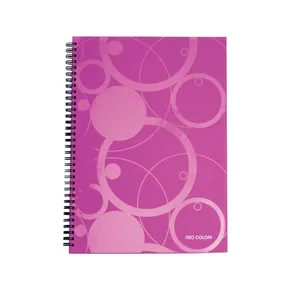 Doppeldrahtblock A4 Laminat NEO COLORI rosa